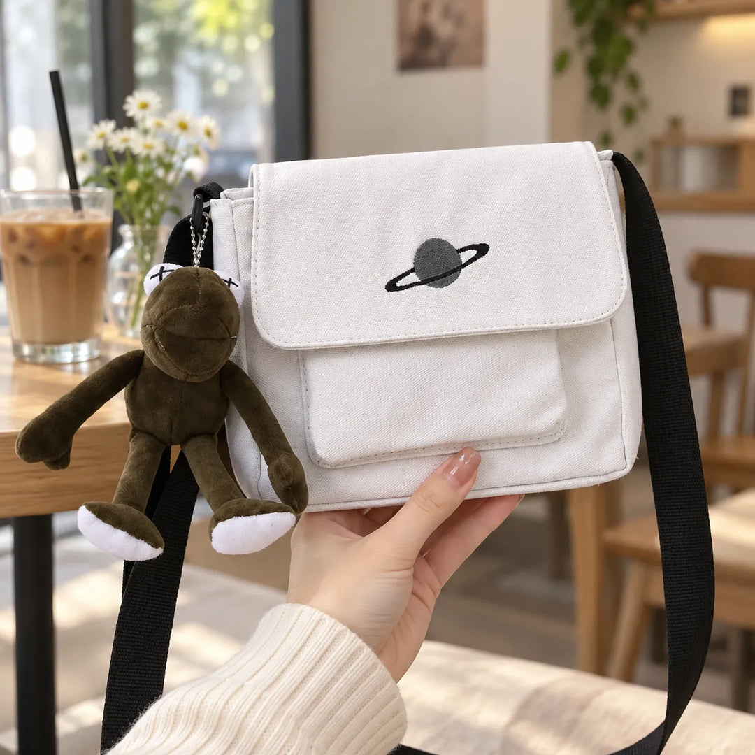 Sac bandoulière carré japonais Blanc
