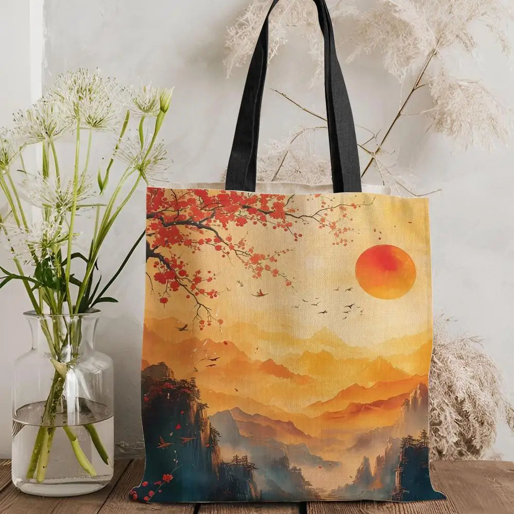 Sac fourre tout en toile japonaise lavable