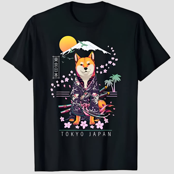 T-shirt Japonais Tokyo Japan Noir