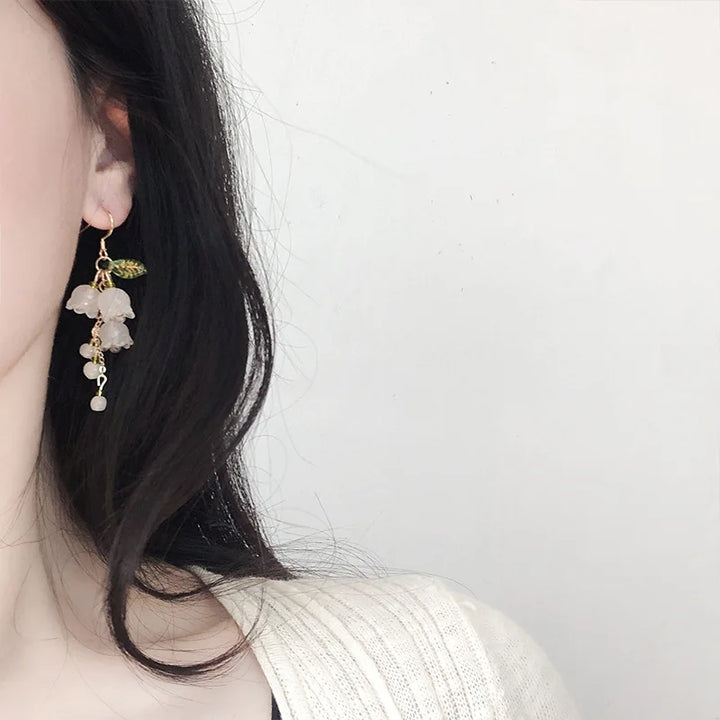 Boucles d'oreilles japonaises Fleur de muguet