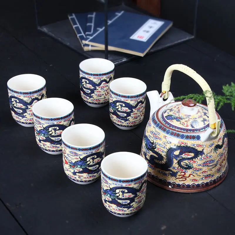 Japanese teapot and cup set