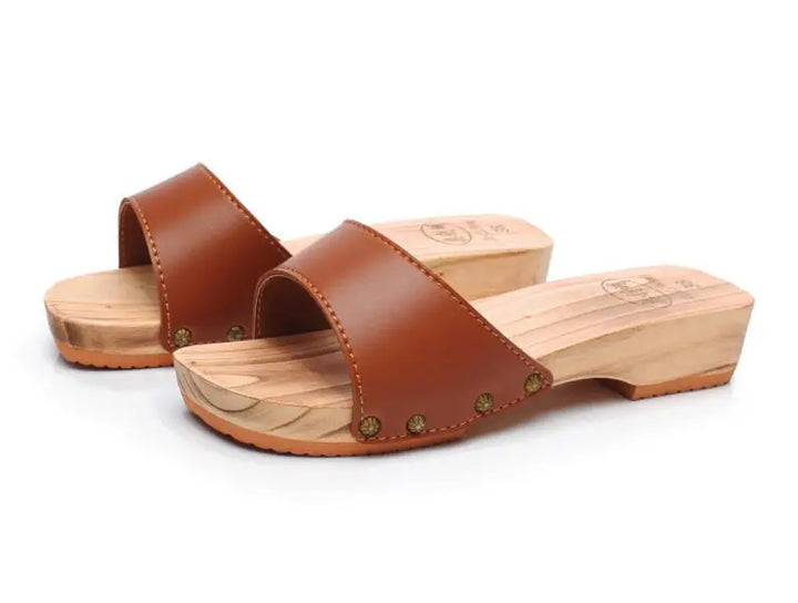 Sandales Geta Japonaise Marron Epuré Unique