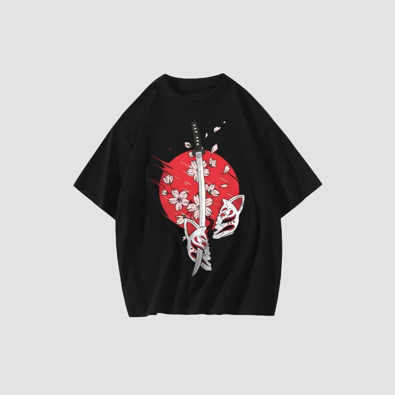 T-shirt Style Japonais Samourai Tenko - Main Image