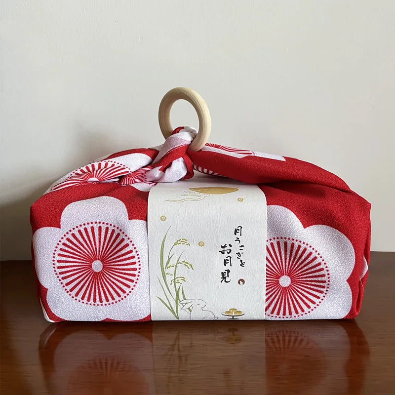 Furoshiki Japonais Traditionnel fleurs blanches