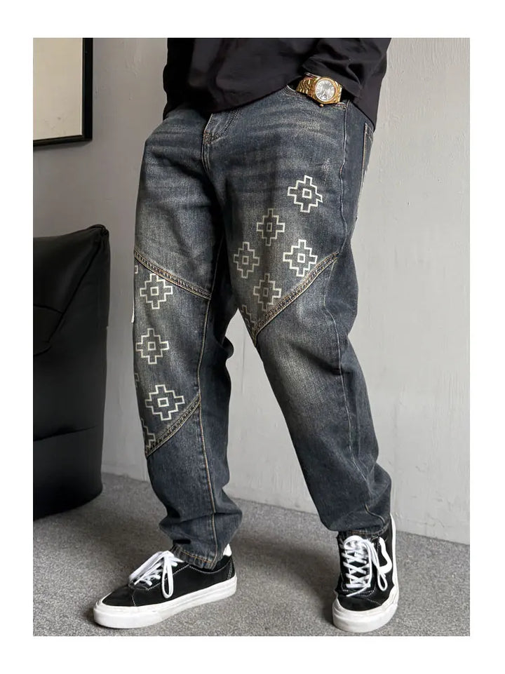 Jean Hip Hop Japonais Patchwork