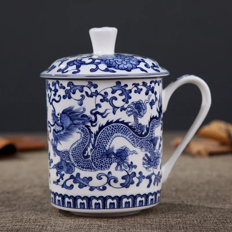 Mug Japonais Dragon À Couvercle