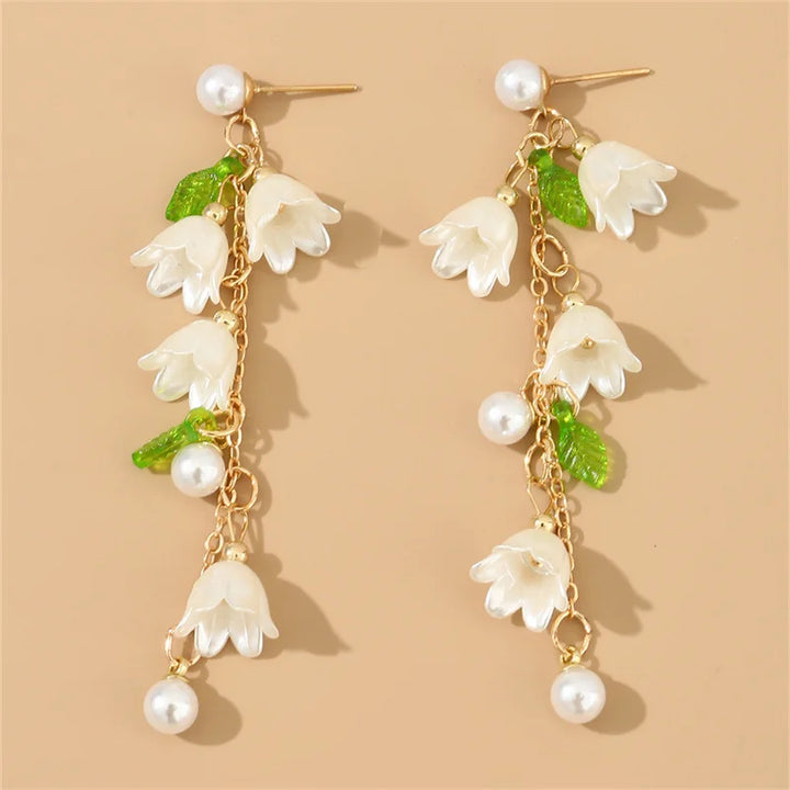 Boucles d'oreilles japonaises Fleur de muguet