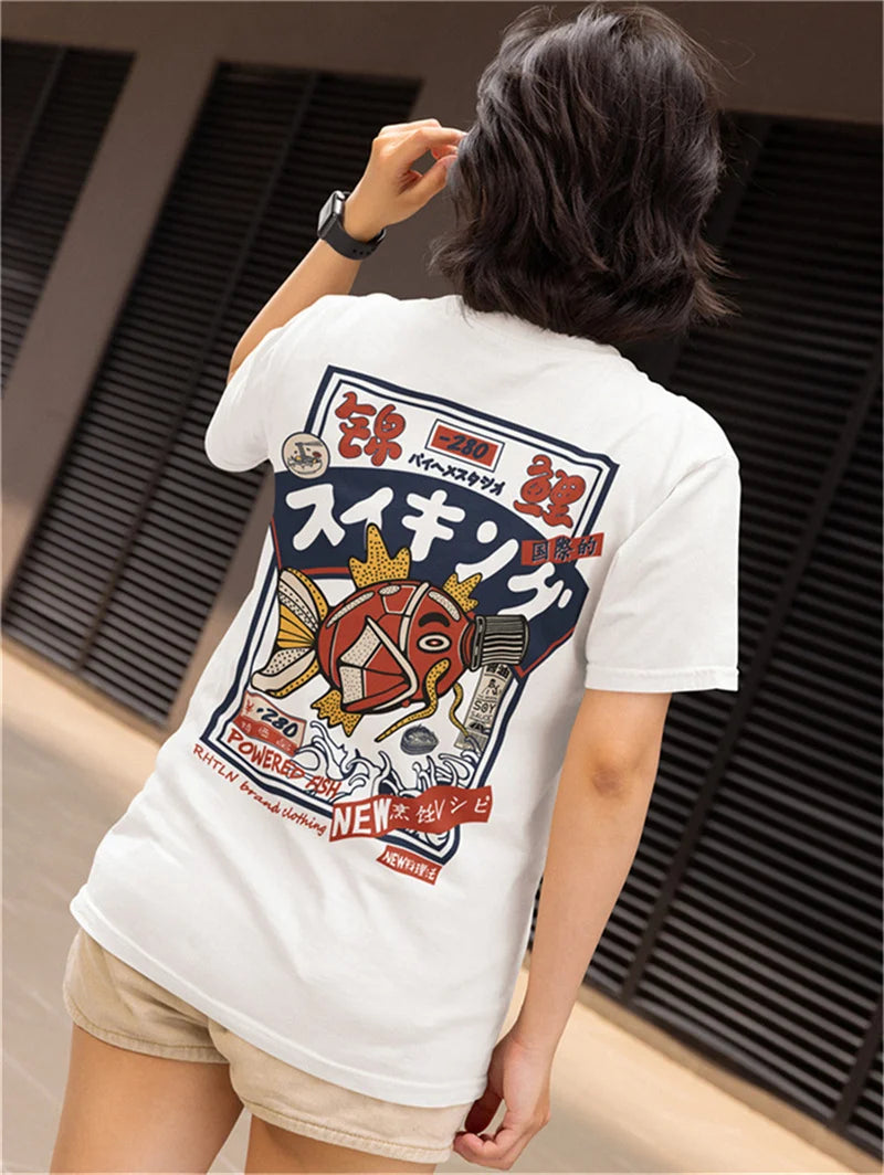 T-shirt japonais Koi streetwear
