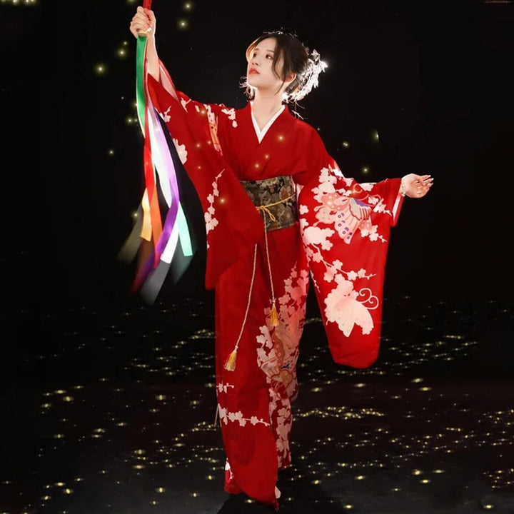 Kimono Japonais Femme Rouge élégant