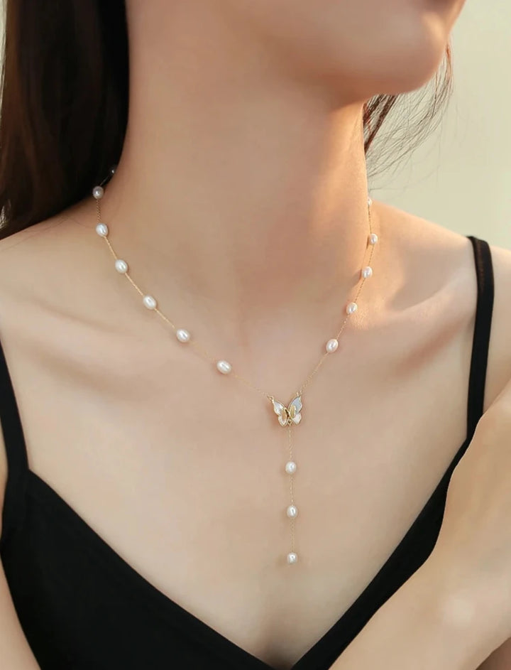 Collier de Perles Japonaises Naturelles Beau