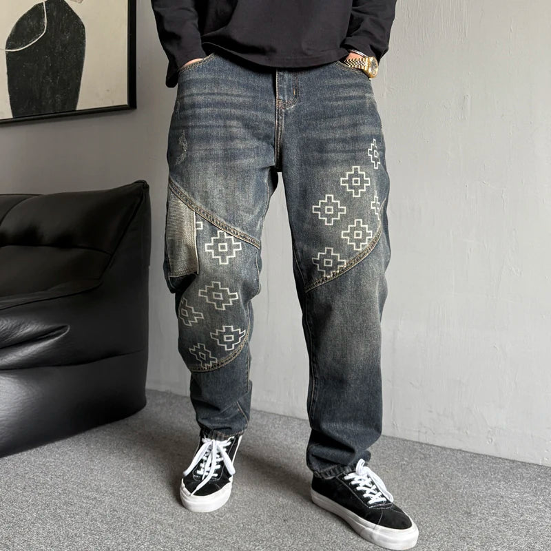 Jean Hip Hop Japonais Patchwork