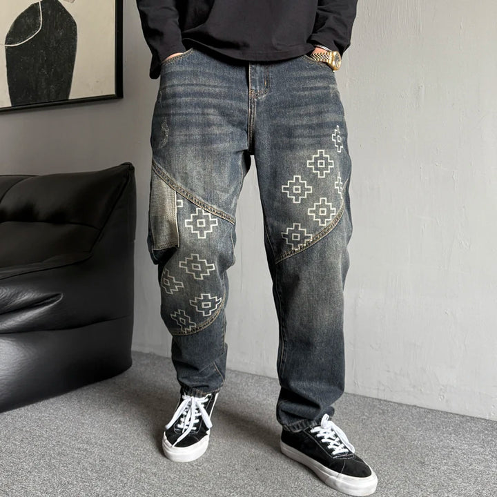 Jean Hip Hop Japonais Patchwork