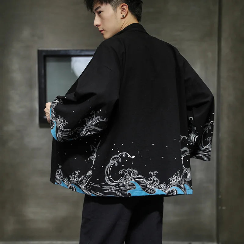 Veste Kimono Homme Kanagawa Légère