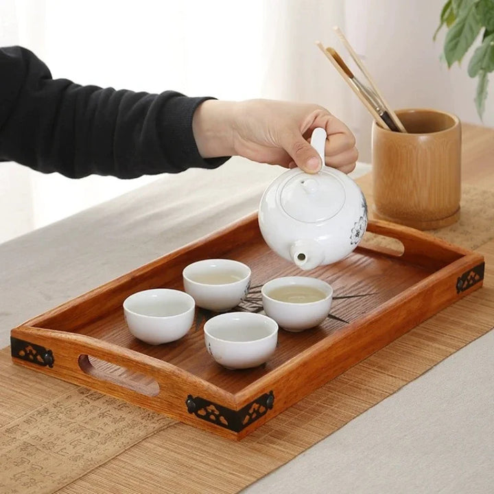 Plateau Service à thé en bois japonais