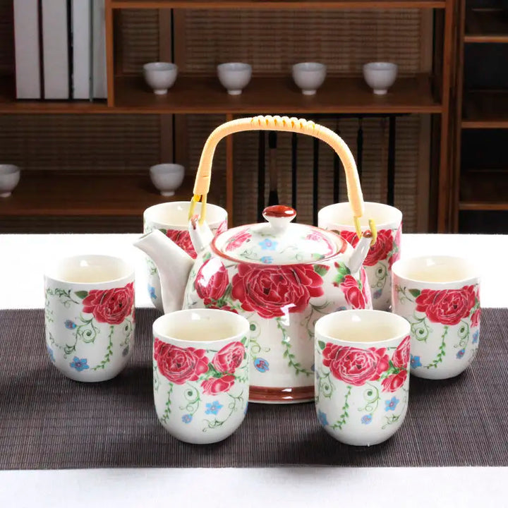 Japanese teapot and cup set