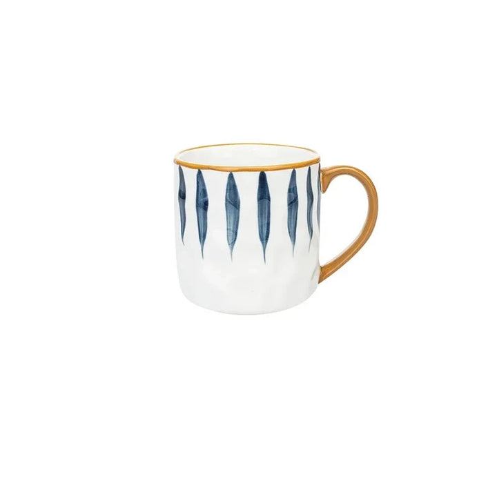 Japanese white blue mug