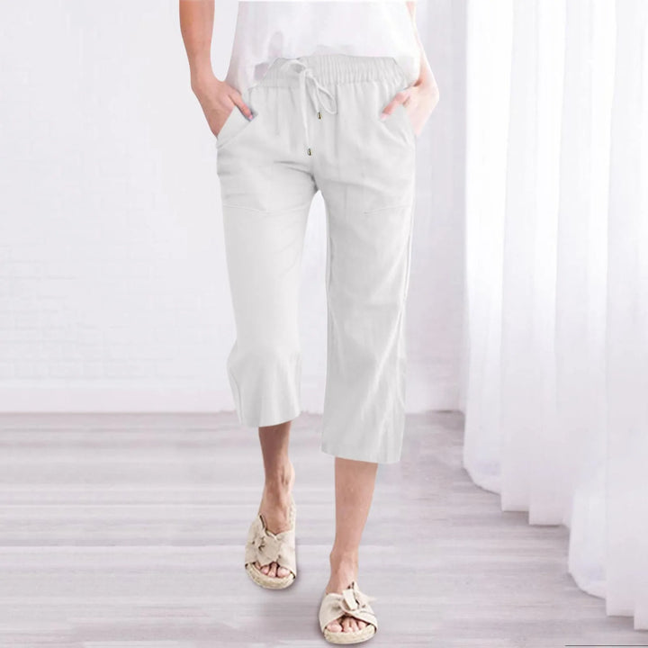 Pantalon Court Léger pour Femme Blanc