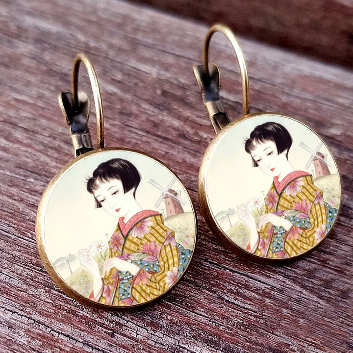 Boucles d'Oreilles japonaise Classique Dôme