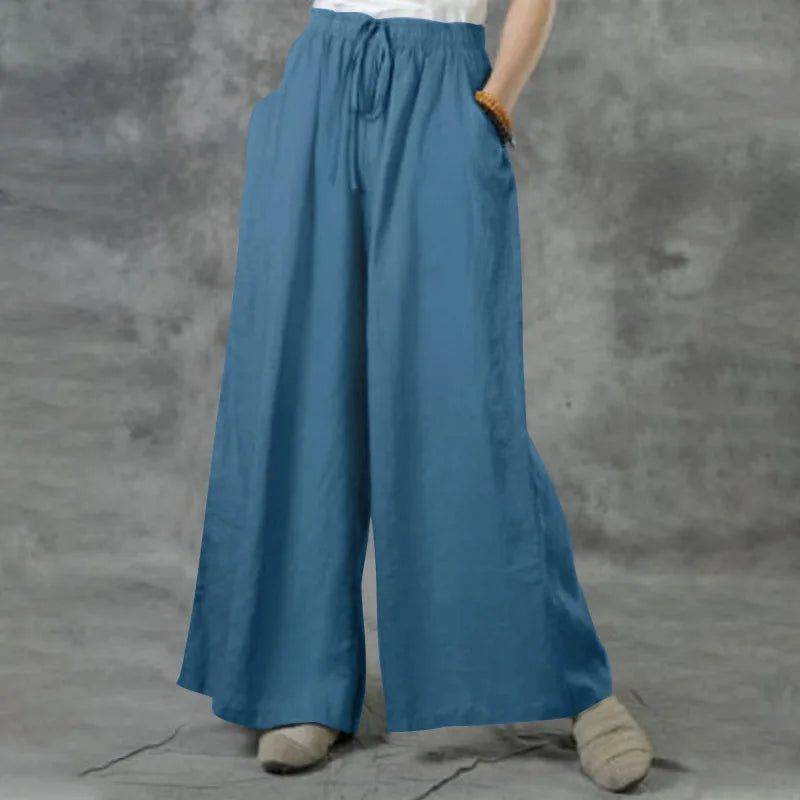 Pantalon Décontractée pour Femme bleu