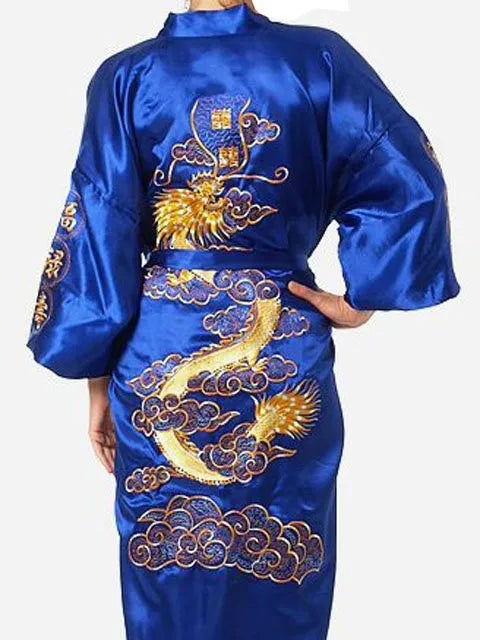 Kimono Homme Dragon Bleu