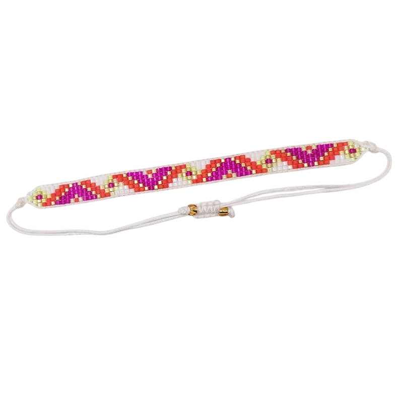 Bracelet Miyuki Tila Multicolore Tissé