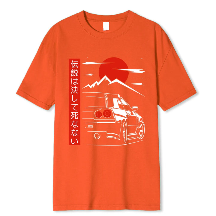 T-shirt Dessin Japonais orange