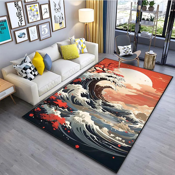 Tapis Salon Style Japonais épais