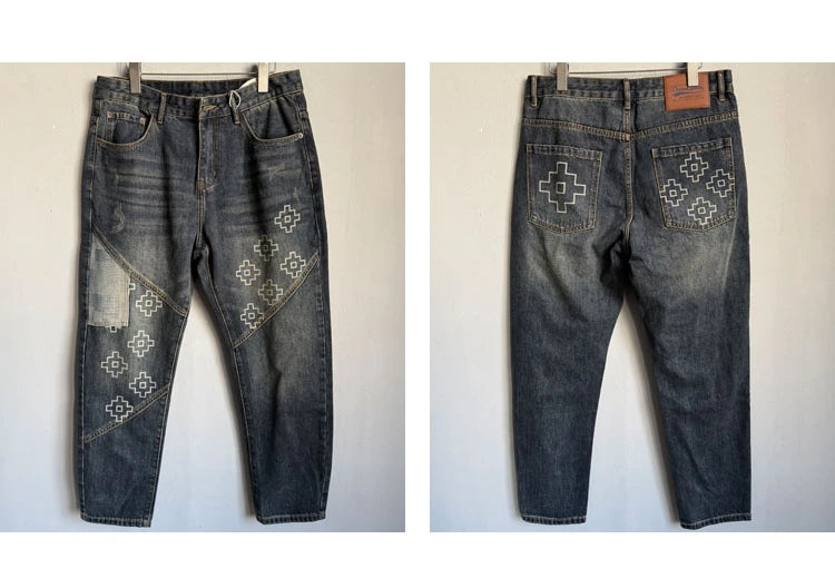 Jean Hip Hop Japonais Patchwork