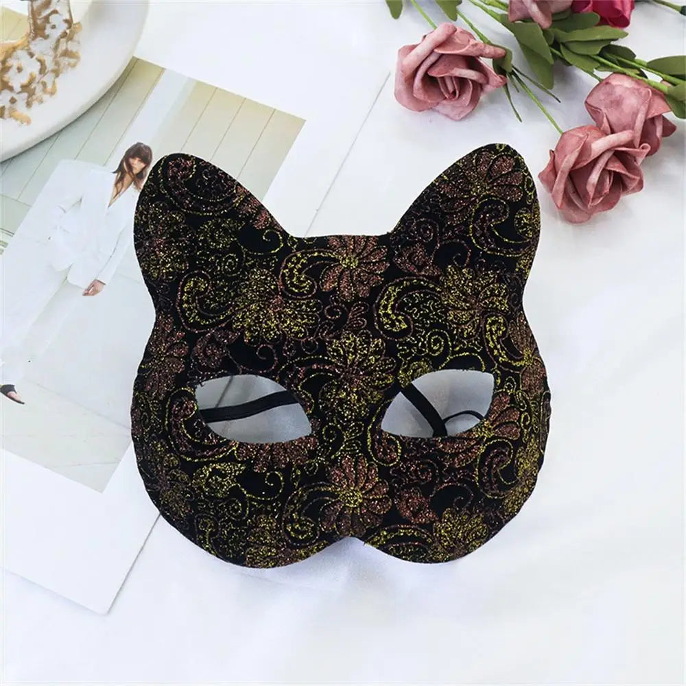 Masque Japonais à paillettes brillantes