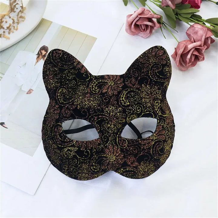 Masque Japonais à paillettes brillantes