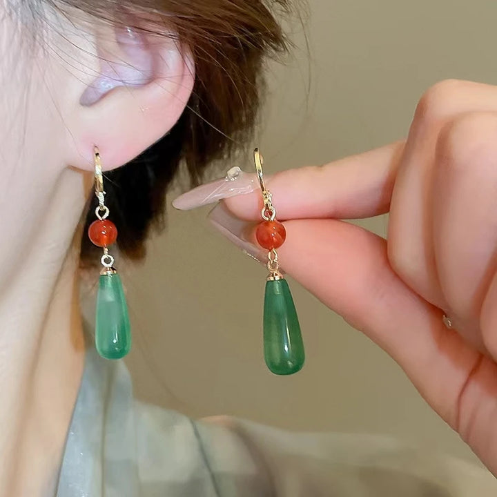 Boucles d'oreilles japonaise Jade