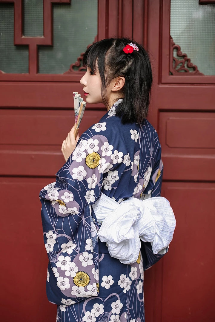 Yukata Femme Traditionnel Fleuri