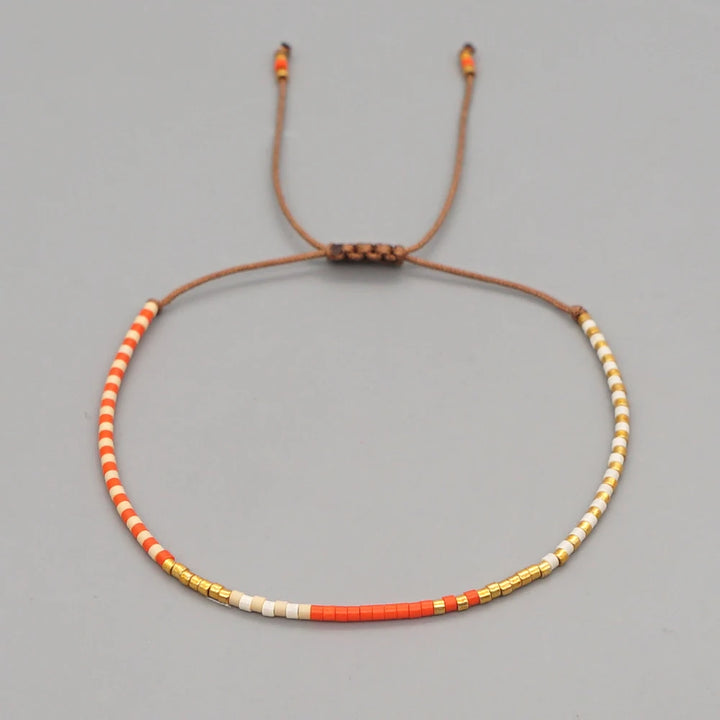 Bracelet miyuki simple orange