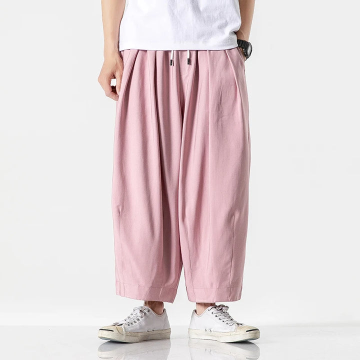 Pantalon Décontracté Japonais Rose