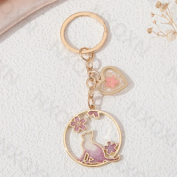 Porte-clés Japonais Chat Rond Classe