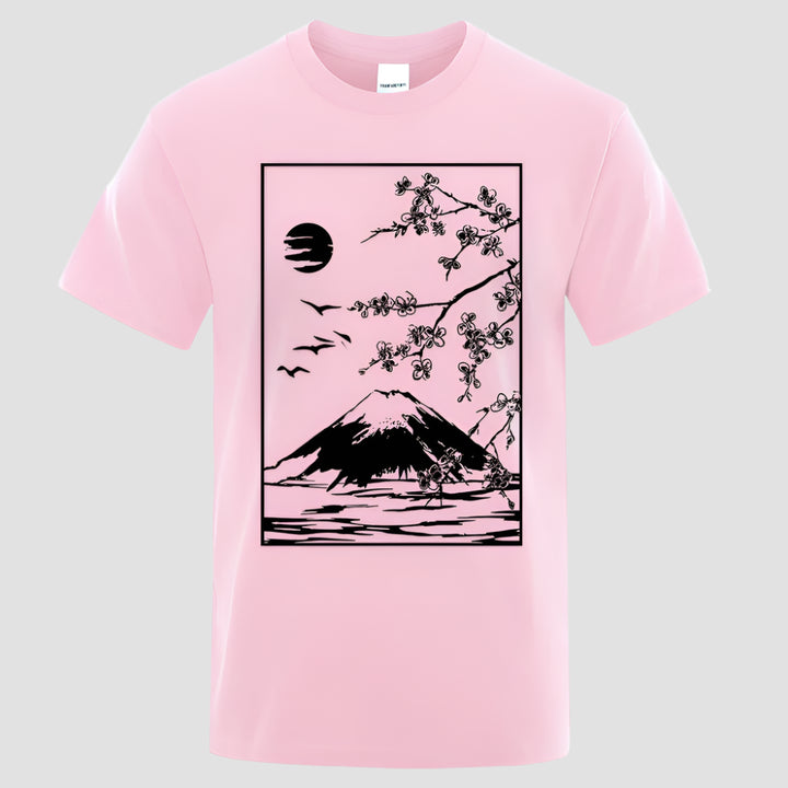 T-shirt Japonais Epuré Rose