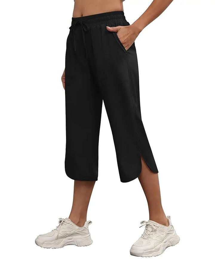 Pantalon Court Léger pour Femme noir