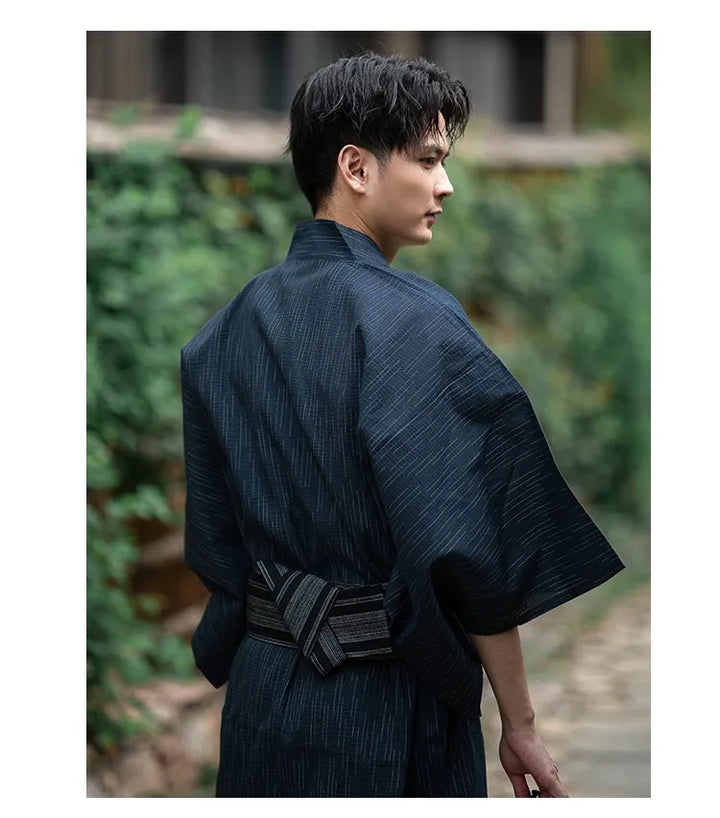 Yukata Homme Traditionnel Bleu