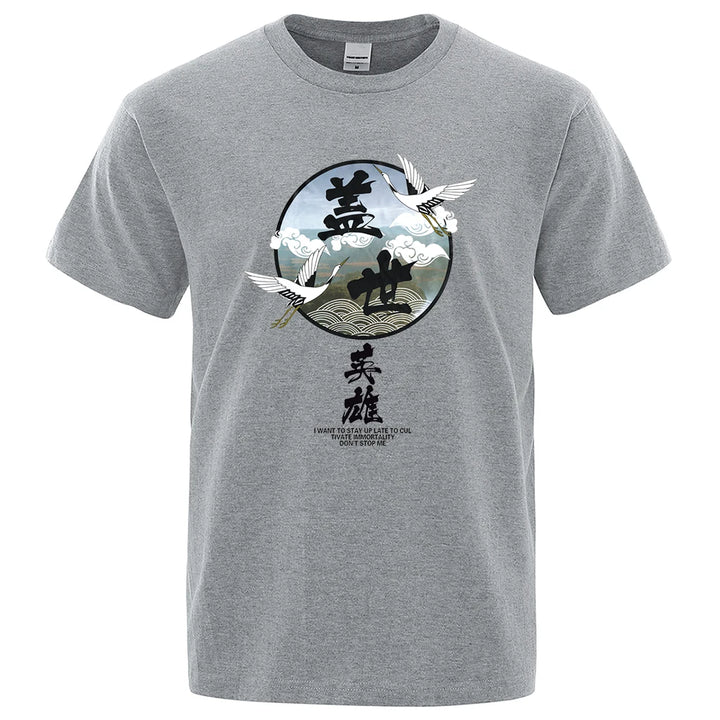 T-shirt Motif Japonais Homme 100% coton