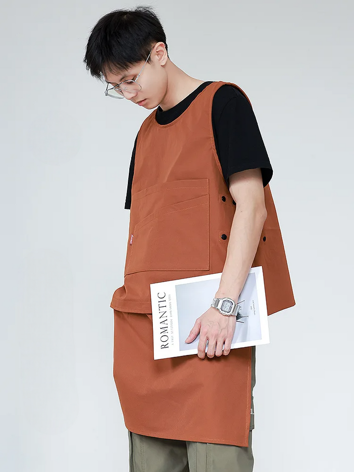 Japanese Apron Long Vest for Men