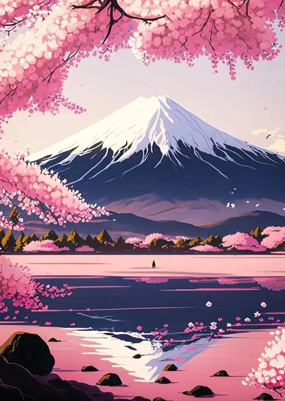 Tableau Japonais Montagne Fuji beau