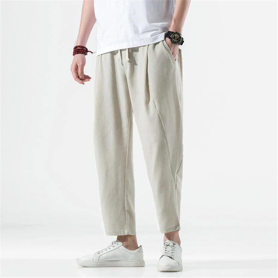 Pantalon Japonais Lin Respirant tendance