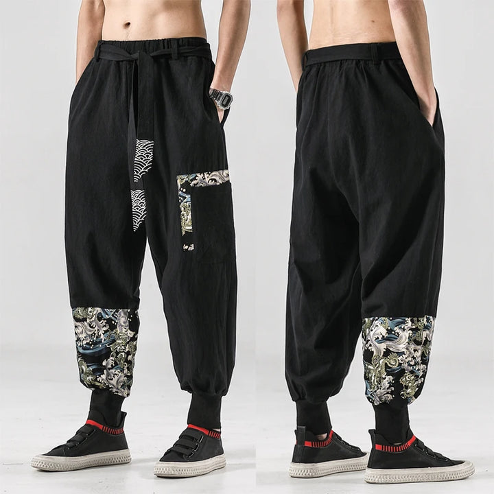 Pantalon Japonais Motifs Traditionnels Homme