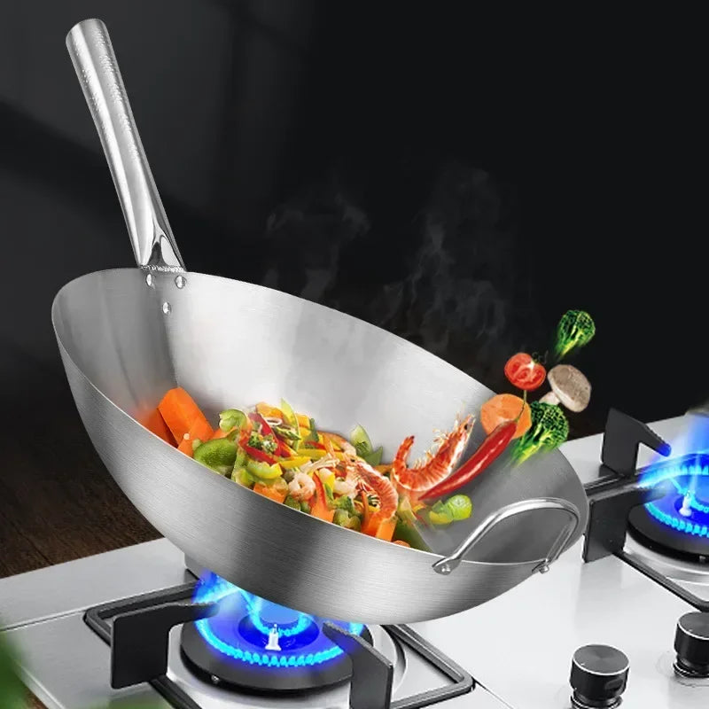 Poele wok inox japon