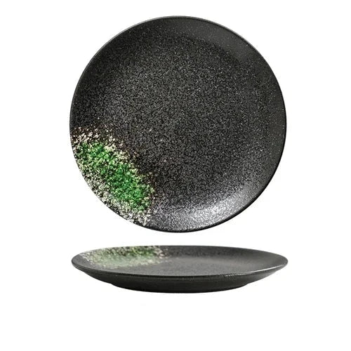 Assiette ceramique japonaise verte 