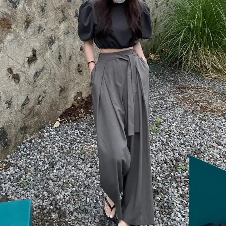 Pantalon Japonais Minimaliste Gris