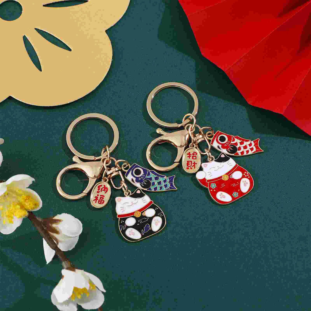 Porte-clés Japonais Maneki Koi Originaux