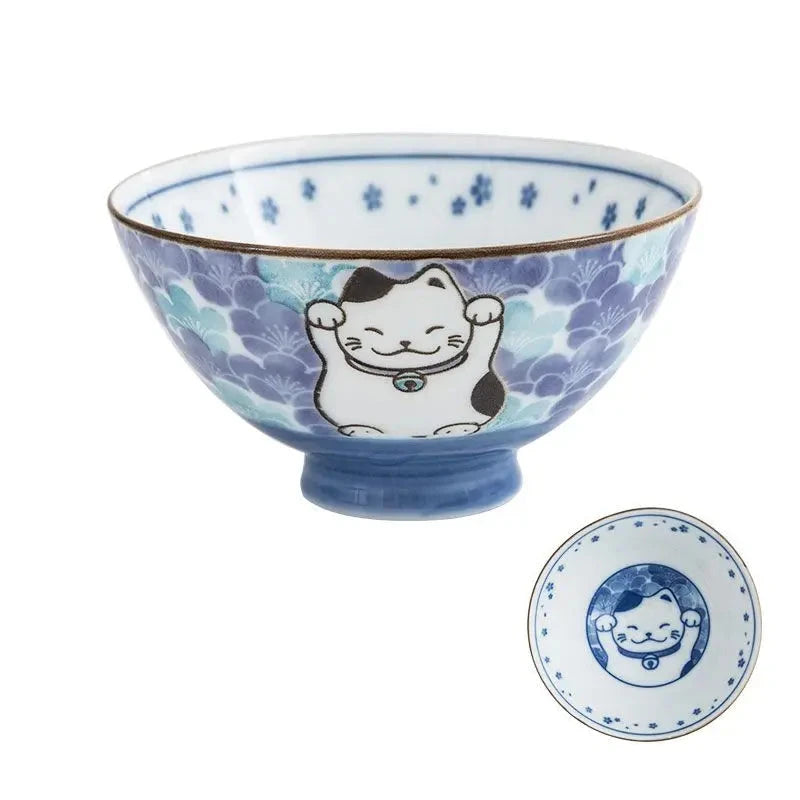 Bol chat japonais bleu