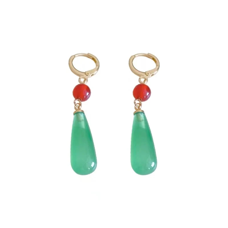 Boucles d'oreilles japonaise Jade