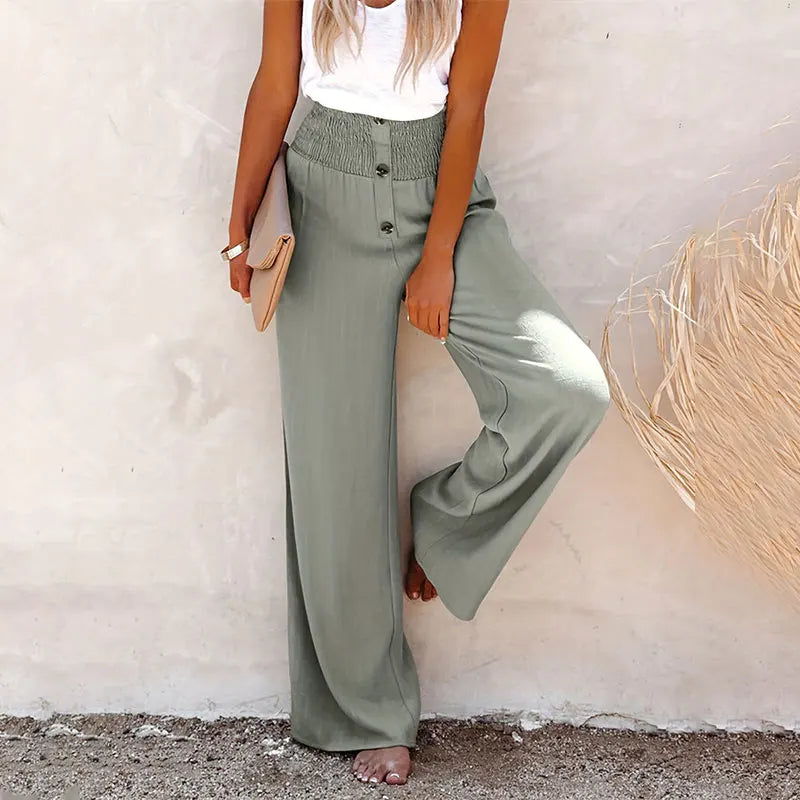 Pantalon pour Femme en Coton vert